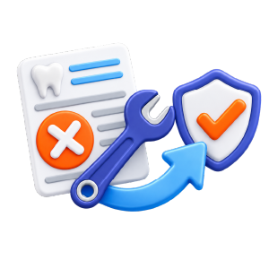 Dental denial management icon